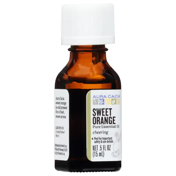 AURA CACIA SWEET ORANGE ESSENTIAL OIL 0.5 FL. OZ.