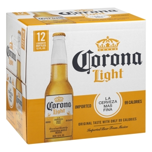 Corona Beer, Light, 12 - 12 fl oz bottles