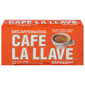 Cafe La Llave Coffee, Espresso, Decaffeinated, 8.8 oz (250 g)