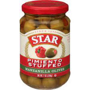 Star Manzanilla Olives, Pimiento Stuffed, 7 oz