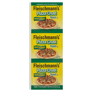 Fleischmann's Yeast, Pizza Crust, 3 - 0.25 oz packets [0.75 oz (21 g)]