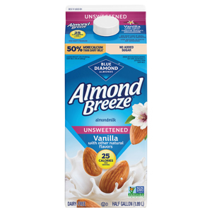Almond Breeze Unsweetened Vanilla Almondmilk, half gallon (1.89 l)