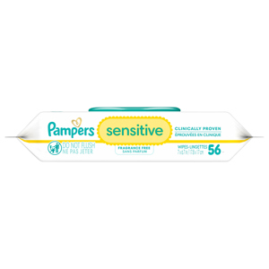 Pampers Sensitive Fragrance Free Wipes, 56 wipes