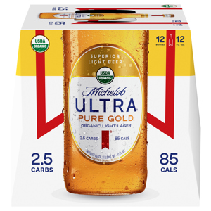 Michelob Ultra Beer, Organic, Light Lager, 12 - 12 fl oz bottles