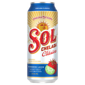 Sol Chelada Clasica Beer, 24 fl oz (710 ml)