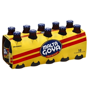 Malta Goya Malt Beverage, 10 - 7 fl oz bottles [70 fl oz]