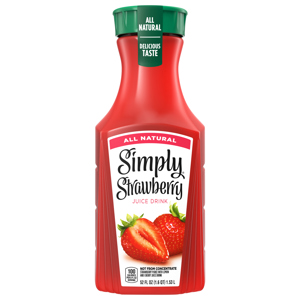 Simply Juice Drink, Strawberry, 52 fl oz (1.6 qt) 1.53 l