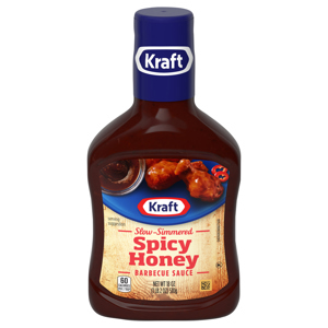 Kraft Slow-Simmered Spicy Honey Barbecue Sauce, 18 oz (1 lb 2 oz) 510 g