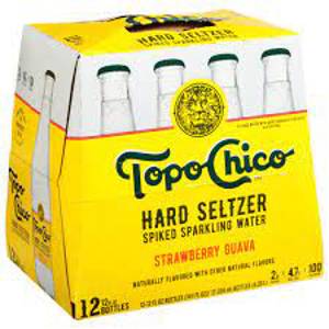 Topo Chico Hard Seltzer, Strawberry Guava, 12 - 12 fl oz bottles [144 fl oz (4.26 l)]
