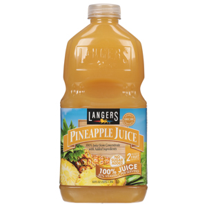 Langers No Sugar Added Pineapple 100% Juice, 64 fl oz (2 qts) 1.89 l