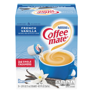 Coffee-Mate French Vanilla Liquid Coffee Creamer, 24 - 0.375 oz (11 ml) creamers [9 fl oz (266 ml)]