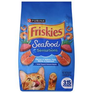 Friskies Cat Food, Seafood Sensations, 50.4 oz (3.15 lb) 1.42 kg