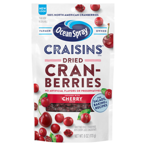 Ocean Spray Cranberries, Cherry, Dried, 6 oz (170 g)
