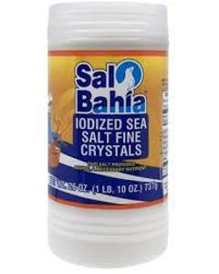 Sal Bahia Iodized Sea Salt, Fine Crystals, Canister, 26 oz
