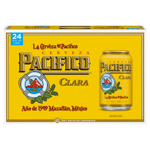 Pacifico Beer, Clara, 24 - 12 fl oz cans