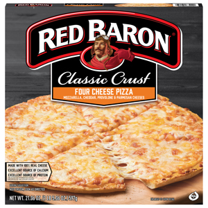 Red Baron Classic Crust Four Cheese Pizza, 21.06 oz (1 lb 5.06 oz) 597 g