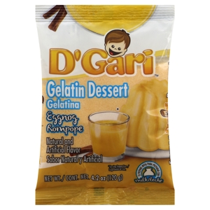 D Gari Gelatin Dessert, Eggnog, 4.2 oz (120 g)