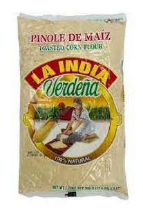 La India Verdeña Pinole de Maíz, Toasted Corn Flour, 17.6 oz (500g)