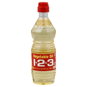 1 2 3 Vegetable Oil, 16.91 fl oz (1 pt 0.96 fl oz) 500 ml
