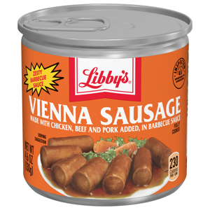 Libby's Vienna Sausages with Barbecue Sauce Canned Sausage, 4.6 oz (130 g)