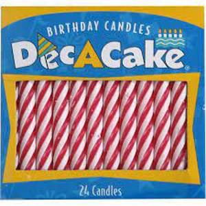 Dec-A-Cake® Red Dripless Birthday Candles 24 Ct Box, 24ct