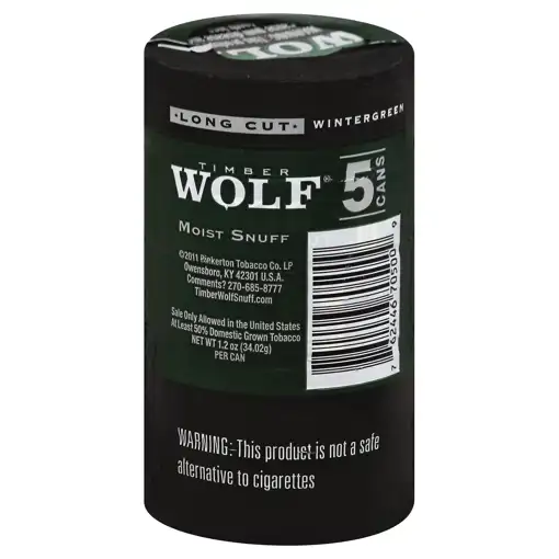 Shopping Lists – Hemphill - #20 – Timber Wolf Moist Snuff, Long Cut,  Wintergreen, 5