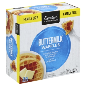 Essential Everyday Waffles, Buttermilk, Family Size, 24 waffles [29.6 oz (1 lb 13.6 oz) 840 g]