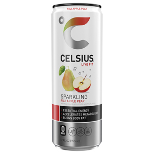 Celsius Sparkling Fuji Apple Pear Energy Drink, 12 fl oz (355 ml)