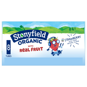 Stonyfield Organic Reduced Fat Strawberry Yogurt, 8 - 2 oz (56 g) tubes [16 oz (1 lb) 453 g]