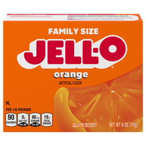 Jell-O Orange Gelatin Dessert Family Size, 6 oz (170 g)