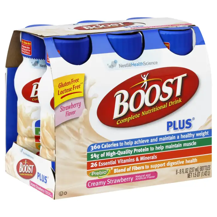 Boost Nutritional Drink, Complete, Creamy Strawberry, fl oz (237 ml)  bottles qt lt)]