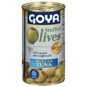 Goya Stuffed Minced Tuna Olives with Sea Salt, 5.25 oz (149 g)