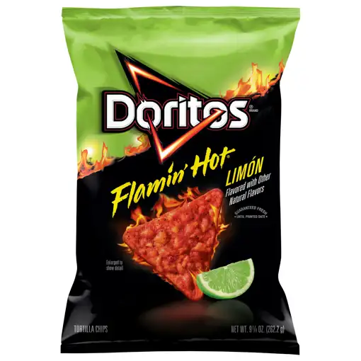 Doritos Tortilla Chips, Flamin' Hot Limon Flavored, 9.25 Oz (262.2