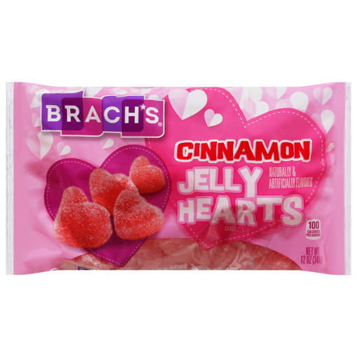 Brach's Hard Candy, Cinnamon, Imperial Hearts 12 oz, Packaged Candy