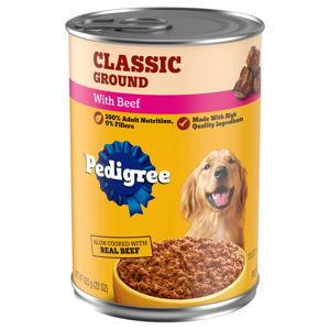 Pedigree Classic Ground Beef Food for Dogs, 22 oz (625 g)