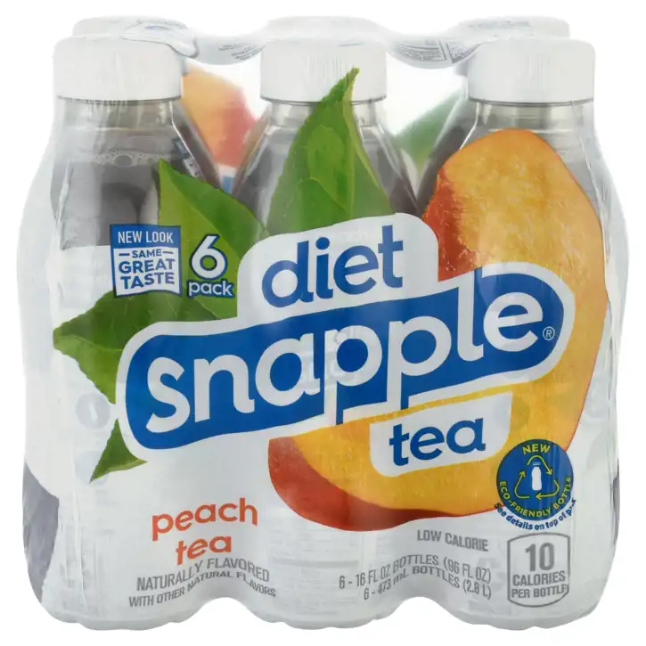  Snapple Peach Tea, 16 fl oz recycled plastic bottle, Pack of  12 : Grocery & Gourmet Food