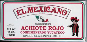 El Mexicano Achiote Rojo, Red Achiote Paste, 14 oz