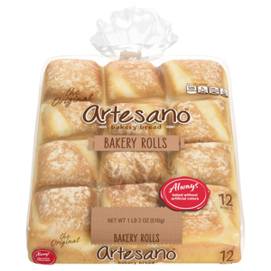 Artesano The Original Bakery Rolls, 12 rolls [18 oz (1 lb 2 oz) 510 g]