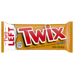 Twix Cookie Bars, Two Left, 1.79 oz (50.7 g)