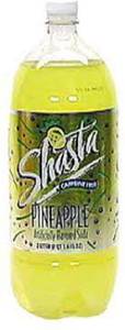 Shasta Soda, Caffeine Free, Pineapple, 67.6 fl oz (2 qt 3.6 fl oz) 2 liter