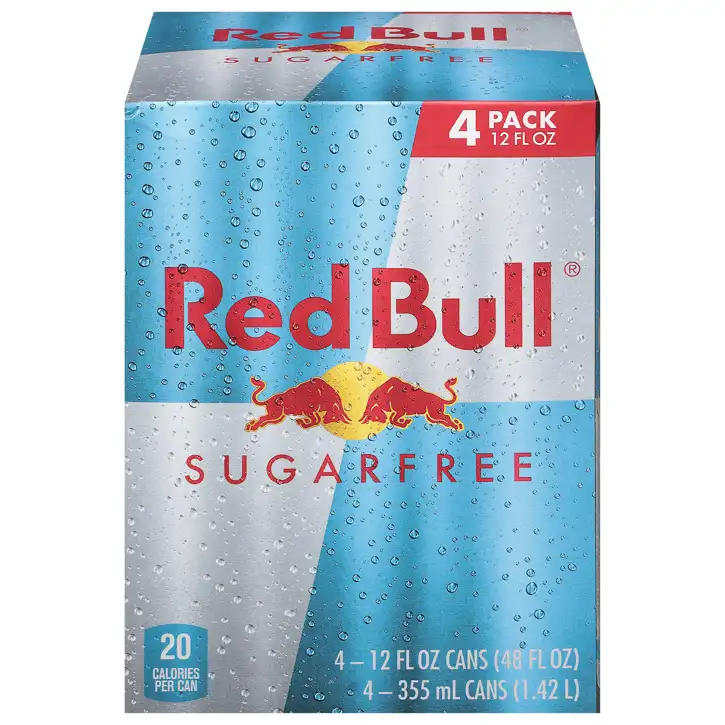 Red Bull Energy Drink, Sugarfree, 4 Pack, 4 - 12 Fl Oz (355 Ml