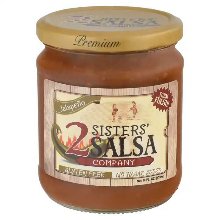 2 Sisters' Salsa Company Jalapeno Premium Salsa, 16 Fl Oz (473 Ml