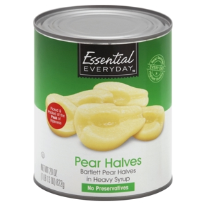 Essential Everyday Pear Halves, Bartlett, in Heavy Syrup, 29 oz (1 lb 13 oz) 822 g