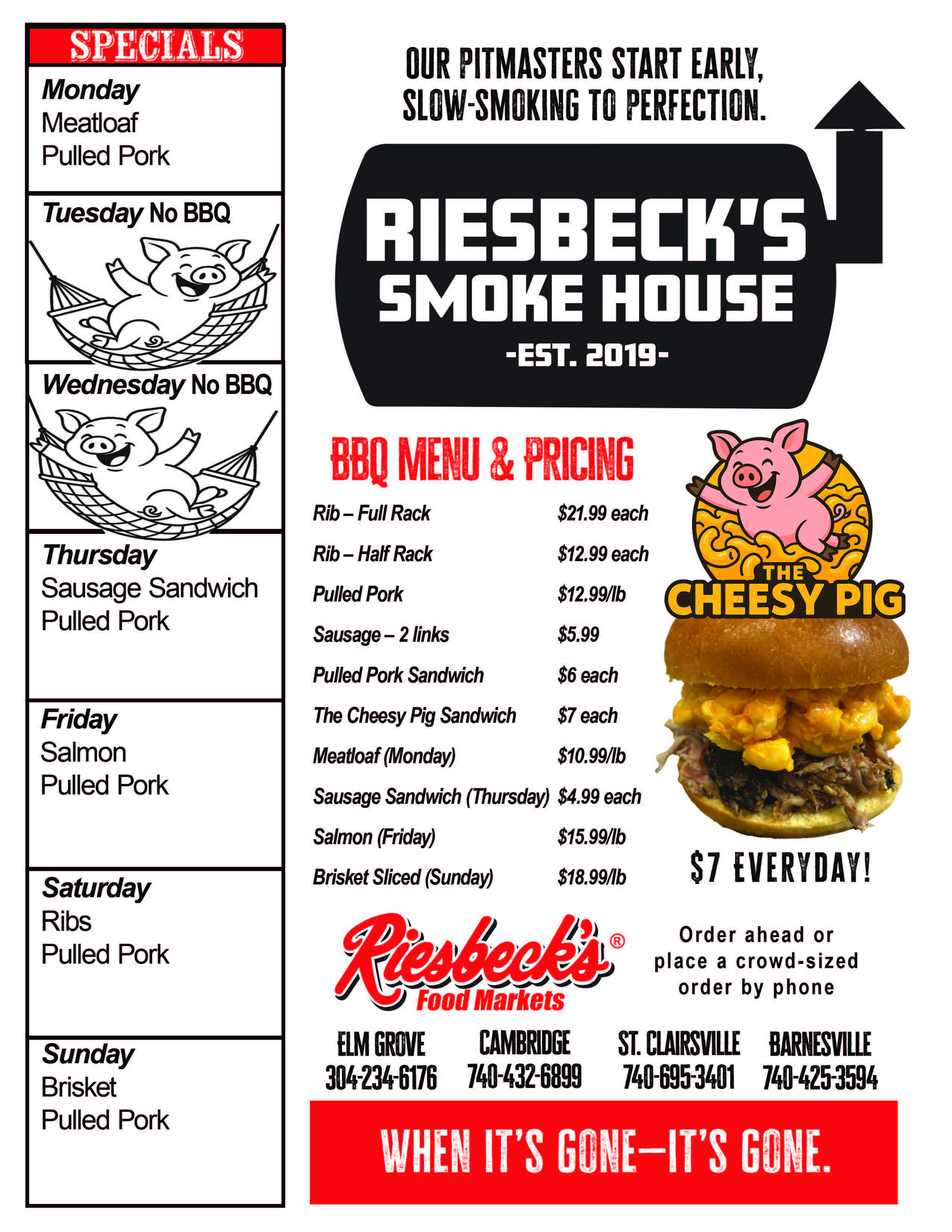 tobacco house menu Smoke House Menu – Riesbeck's Barnesville – Riesbeck's Food Markets