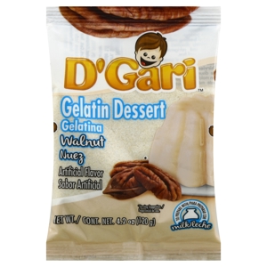 D Gari Gelatin Dessert, Walnut, 4.2 oz (120 g)