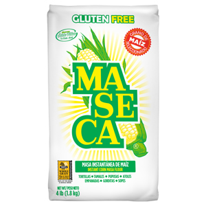 Maseca Corn Masa Flour, Gluten Free, Instant, 4 lb (1.8 kg)