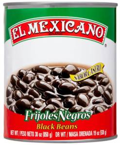 El Mexicano Whole Black Beans, 29 oz