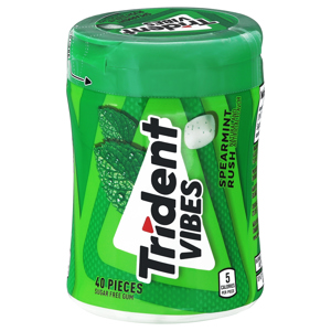 Trident Sugar Free Spearmint Rush Gum, 40 pieces
