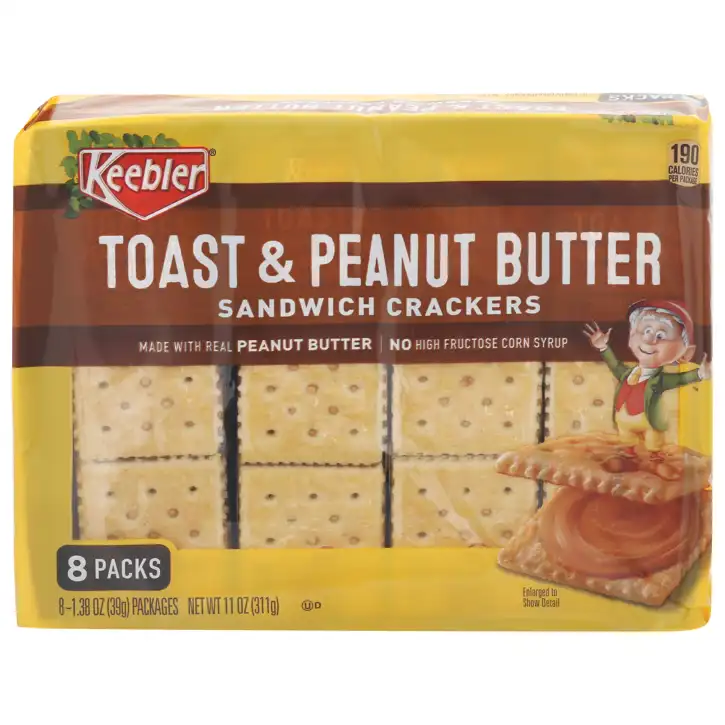 Welcome – Murphy's Food King – Keebler Sandwich Crackers, Toast Peanut  Butter, Pack, 1.38 Oz (39 G) Packages [11 Oz (311 G)]