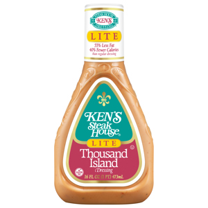Ken's Steak House Lite Gluten Free Thousand Island Dressing, 16 fl oz (1 pt) 473 ml